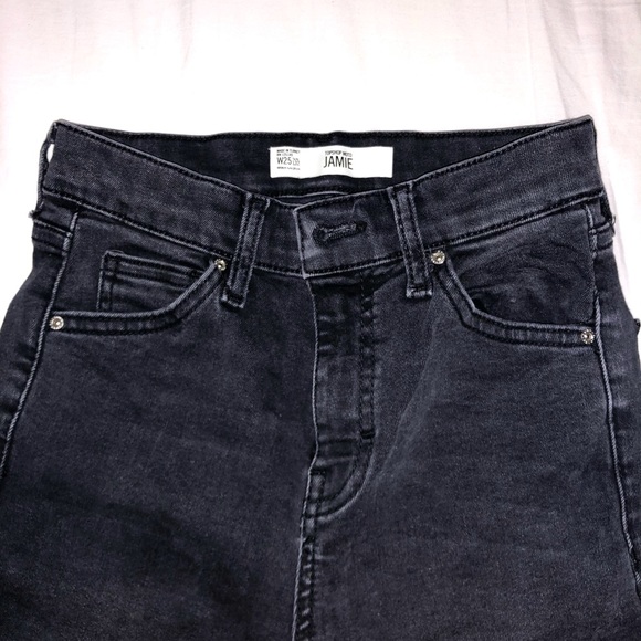 NWOT Washed Black Topshop Jamie Jeans - Picture 1 of 3